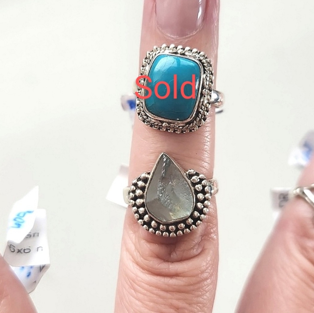 NEW Genuine Sterling Silver Rings - Size 6.5 - Picture 4 of 6